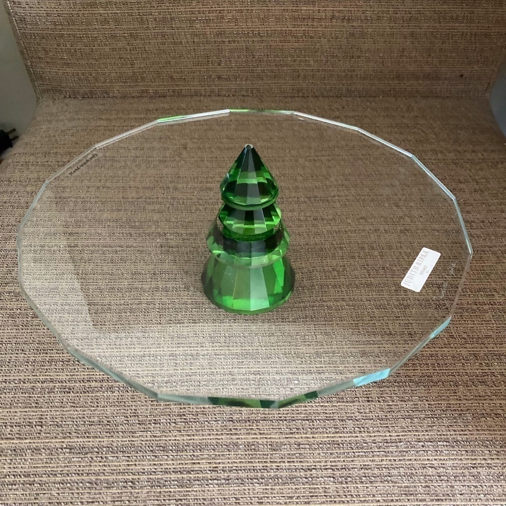 Judith Ripka Home Crystal Tree Holiday Serving Centerpiece Platter NWT